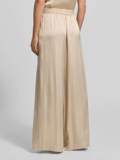 BOSS Orange Regular Fit Wide Leg Hose aus reiner Viskose Modell 'TALIA' Sand 5