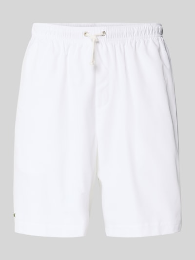 Produktfoto, Relaxed Fit Sport-Shorts mit Logo-Stitching von Lacoste, efekt: jednolity kolor, wyhaftowane logo, tunel, elastyczny pas, wpuszczane kieszenie