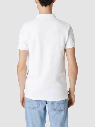 Superdry Poloshirt met labelstitching, model 'CLASSIC' Wit - 5