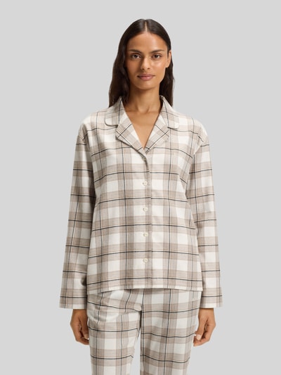 BOSS Regular fit pyjamabovendeel van katoenmix, model 'HOLIDAY' Beige - 4