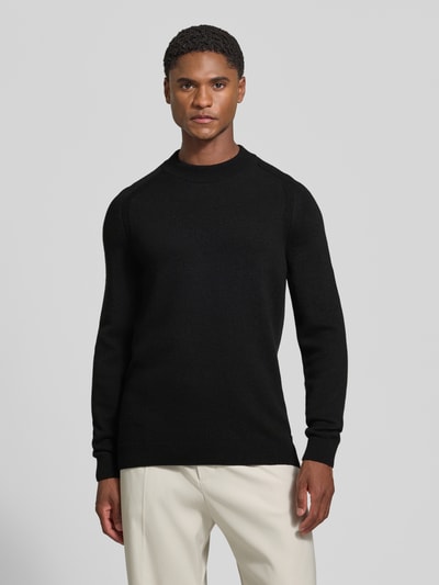 JOOP! COLLECTION Regular fit pullover van mix van viscose en wol model 'Wylandor' Zwart - 4