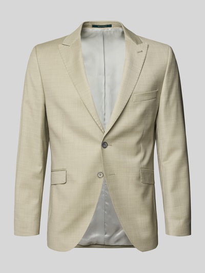 Produktfoto, Sakko mit Pattentaschen und Reverskragen von Wilvorst aus Schurwolle-Mix mit Stretch-Anteil, Regular-Fit, beige, glatte Struktur