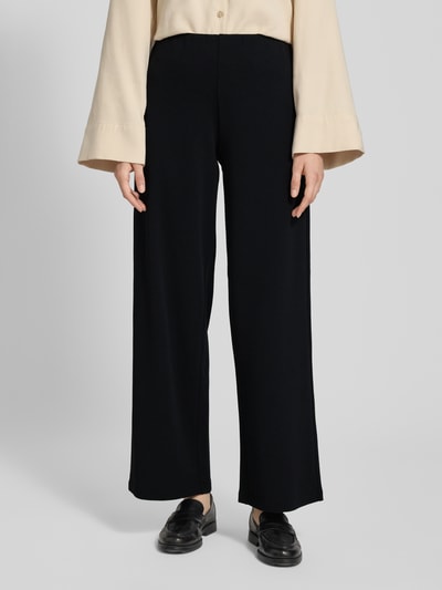 Vero Moda Regular fit wijde broek met elastische band, model 'BERLIN' Zwart - 4