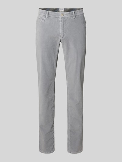 Brax Slim Fit Cordhose mit Gesäßtaschen Modell 'Fabio' Silber 2