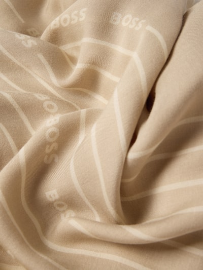 BOSS Sjaal van een mix van modal en zijde, model 'LAIK' Beige - 2