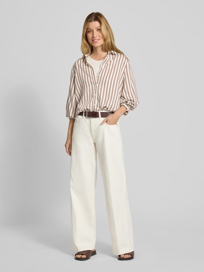 Brax Bluzka koszulowa o kroju regular fit ze sportowym mankietem model ‘Vic’ Szarobrązowy 1