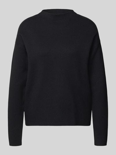 Christian Berg Woman Oversized Strickpullover mit geripptem Stehkragen Black 2