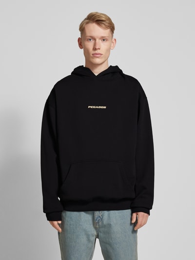 Pegador Oversized Hoodie mit Label-Print Black 4