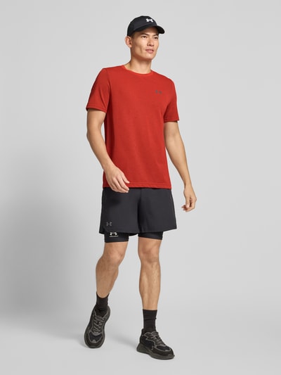 Under Armour T-Shirt mit Label-Print Rot 1