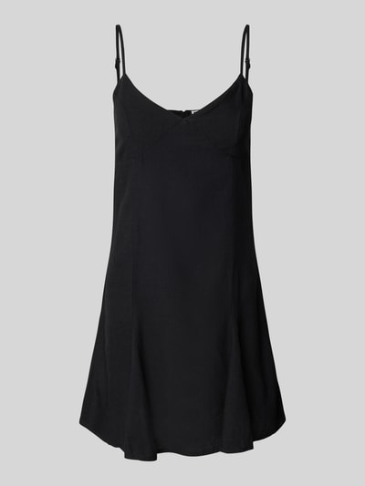 Review Minikleid mit Spaghettiträgern Black 2