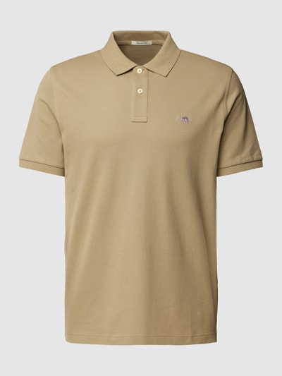 Gant Regular fit poloshirt met labelstitching, model 'SHIELD' Groen - 2