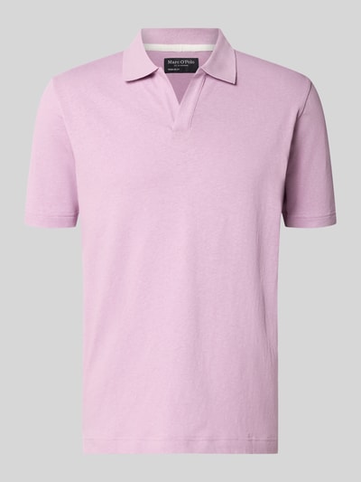 Marc O'Polo Regular Fit Poloshirt aus Baumwoll-Leinen-Mix  Flieder 2