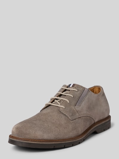 bugatti Schnürschuhe mit Label-Detail Modell 'Casimiro' Taupe 1