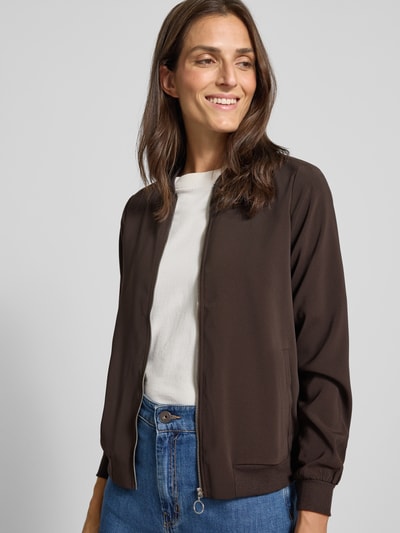 Vero Moda Regular Fit Blouson mit Stehkragen Modell 'COCO' Schoko 3