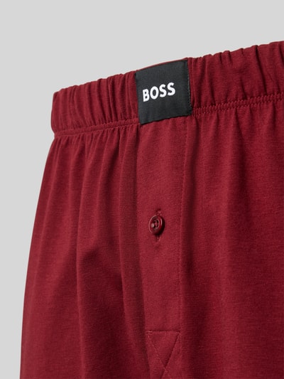BOSS Bokserki o kroju regular fit z mieszanki bawełny w zestawie 2 szt. Ciemnoczerwony 2