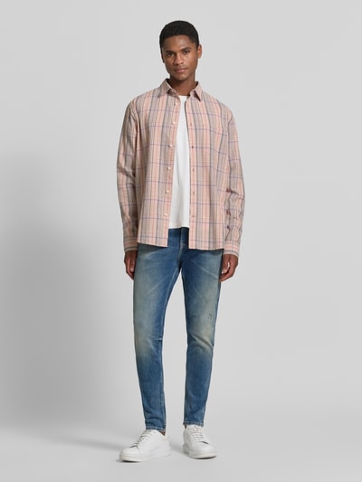 BOSS Orange slim fit jeans van katoenmix model 'ONYX' Donkerblauw - 1