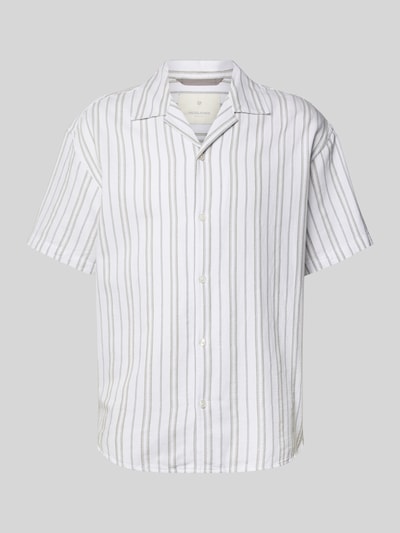 Jack & Jones Premium Regular fit vrijetijdsoverhemd van katoenmix met linnen, model 'MONTANA' Olijfgroen - 2