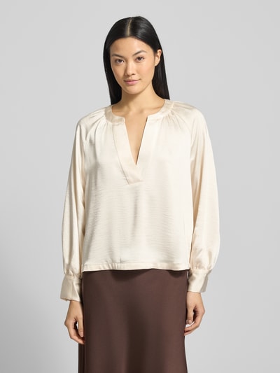s.Oliver RED LABEL Oversized blousetop met cacharelplooi Ecru - 4