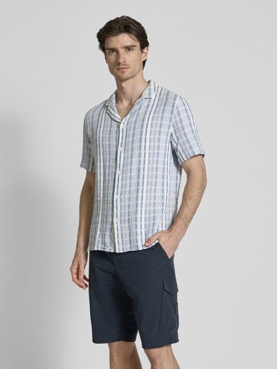 s.Oliver RED LABEL Oversize Freizeithemd aus reiner Baumwolle Blau 4