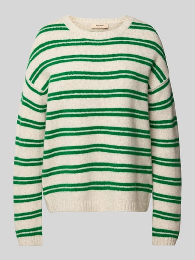 MOS MOSH Relaxed Fit Strickpullover mit Rundhalsausschnitt Modell 'Khai' Gruen 2