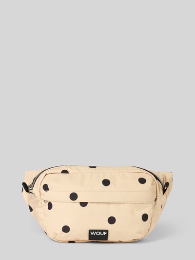 WOUF Bauchtasche mit Label-Badge Modell 'Deauville' Beige 2