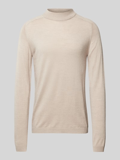 CG - Club of Gents Gebreide pullover met structuurmotief, model 'Bertie' Beige - 2