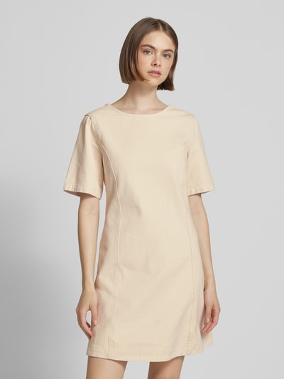 Marc O'Polo Denim Mini-jurk met ronde hals Offwhite - 4