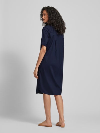 Christian Berg Woman Selection Midi-jurk met opstaande kraag Marineblauw - 5