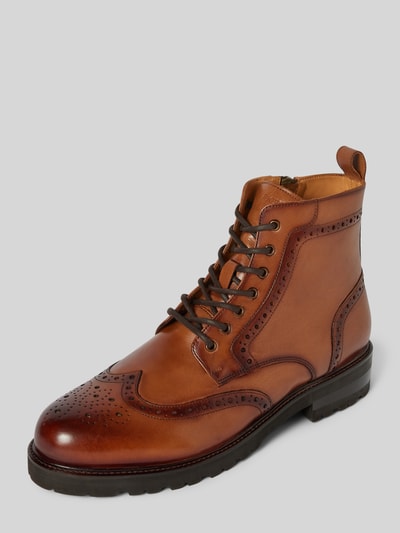 DIGEL Schnürboots aus echtem Leder Modell 'Spencer' Cognac 1