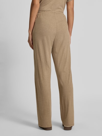 American Vintage Sweatpants met elastische band, model 'YPAWOOD' Zand gemêleerd - 5