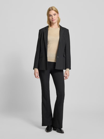 BOSS Sweter o kroju regular fit z dzianiny z czystej, żywej wełny model ‘FERPINA’ Beżowy melanż 1