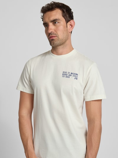 DEUS EX MACHINA T-shirt z nadrukiem z logo Złamany biały 3
