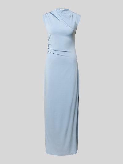 Produktfoto, Schmales Freizeitkleid mit Seitenschlitz Modell 'ROBIN-MAJA' von Selected Femme, Optik: Unifarben, Maxi-Länge, Stretch.