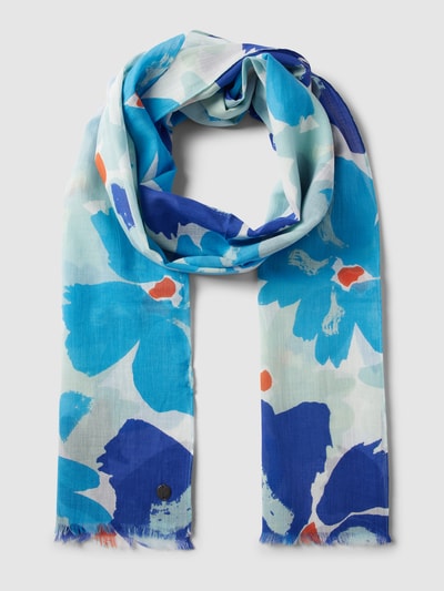 Fraas Schal mit floralem Allover-Muster Modell 'Flower' Hellblau 2