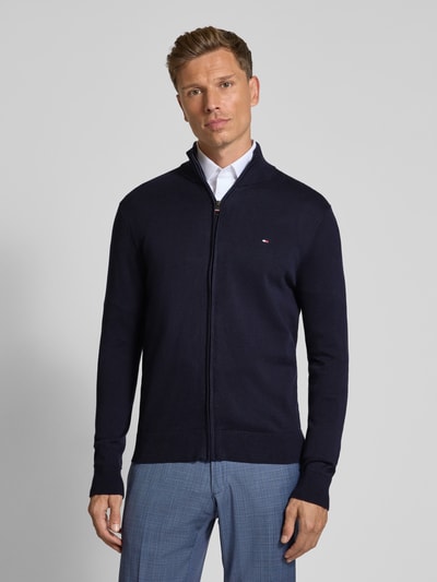 Tommy Hilfiger Regular fit gebreid jack van puur katoen Marineblauw - 4