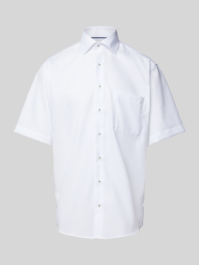Eterna Comfort fit zakelijk overhemd met all-over motief Wit - 2