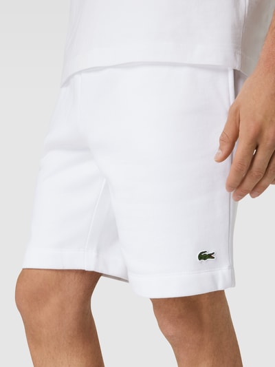 Lacoste Regular fit korte broek met elastische band Wit - 3