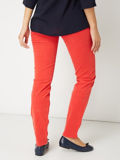 Marc O'Polo Slim fit ribcordbroek met stretch Rood - 4