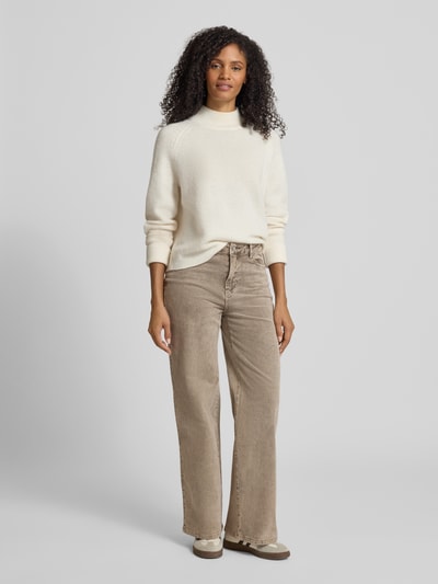 Buena Vista Wide fit corduroy broek met steekzakken Beige - 1