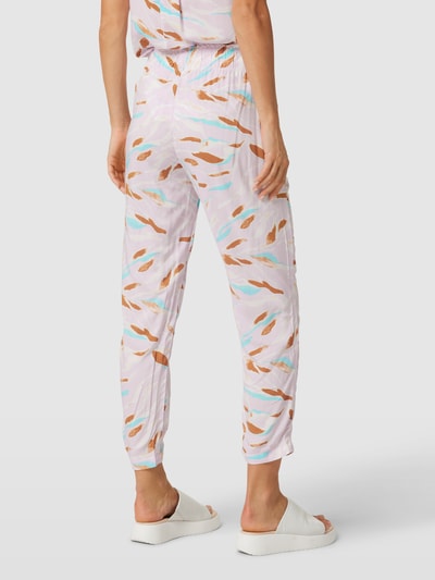 Tom Tailor Broek van viscose met all-over motief Roze - 5