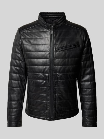 Strellson Lederjacke mit Steppnähten Modell 'WILLEN' Black 2