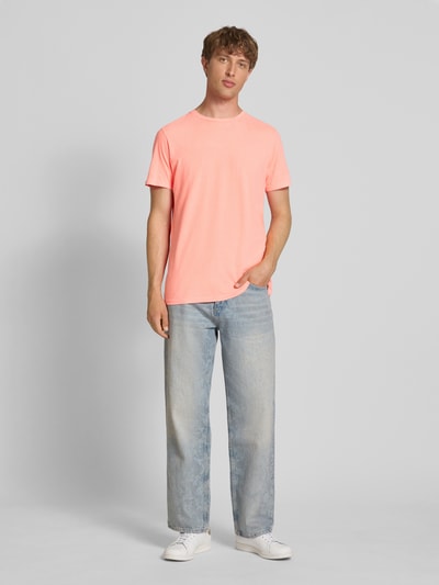 Superdry T-shirt met labeldetail Koraal - 1