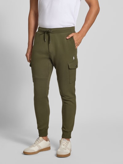 Polo Ralph Lauren Slim fit sweatpants met cargozakken Olijfgroen - 4