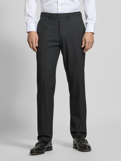 Christian Berg Men Anzughose mit Bügelfalten Black 4