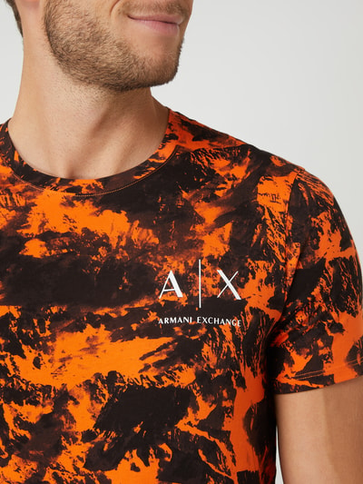 ARMANI EXCHANGE T-Shirt mit Allover-Muster  Orange 3