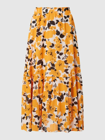 Selected Femme Maxi-jurk met bloemenmotief, model 'Eunice' Geel - 2