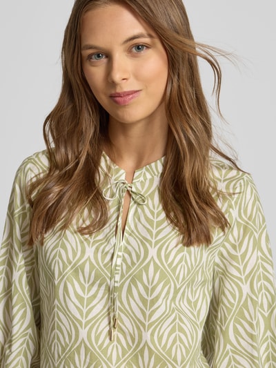 s.Oliver BLACK LABEL Regular fit blouseshirt van puur katoen Groen - 3