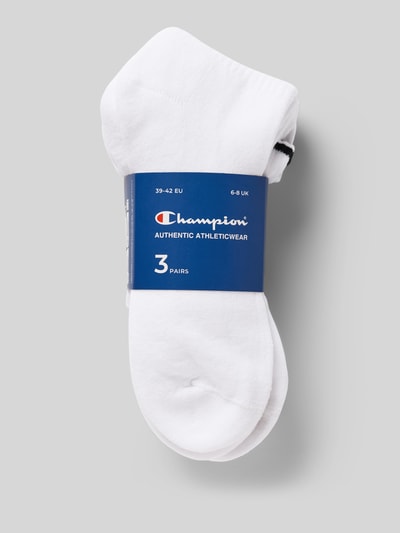CHAMPION Socken mit Logo-Stitching Modell 'Crew' im 3er-Pack Weiss 3