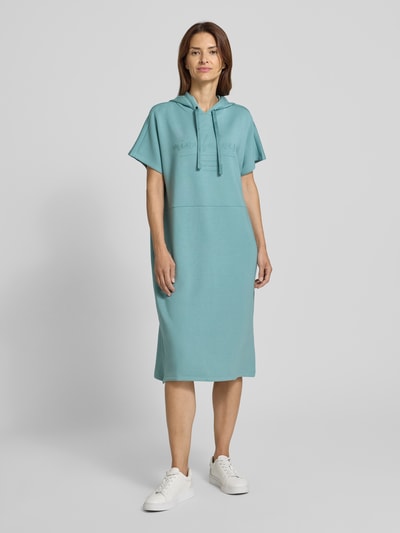 Christian Berg Woman Sweatkleid mit Statement-Print und Kapuze Aqua 4