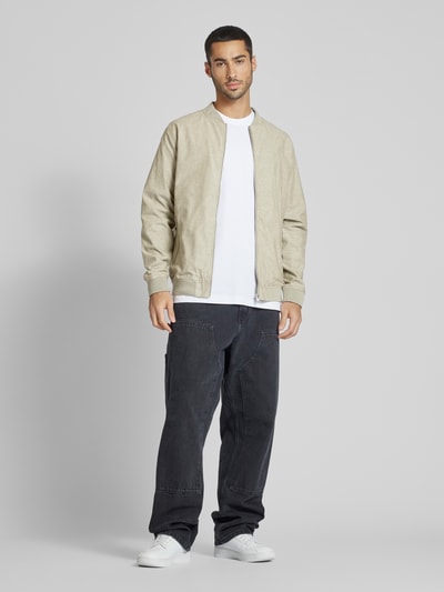 Jack & Jones Jacke mit Reißverschlusstaschen Modell 'SUMMER' Oliv Melange 1